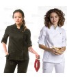 Chaqueta de cocina con tejido elástico y espalda Coolmax -Mujer-
