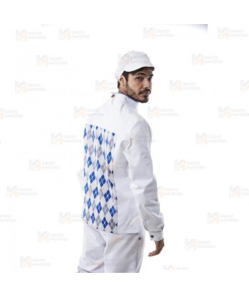 Chaqueta de cocina con tejido elástico y espalda Coolmax -Hombre-