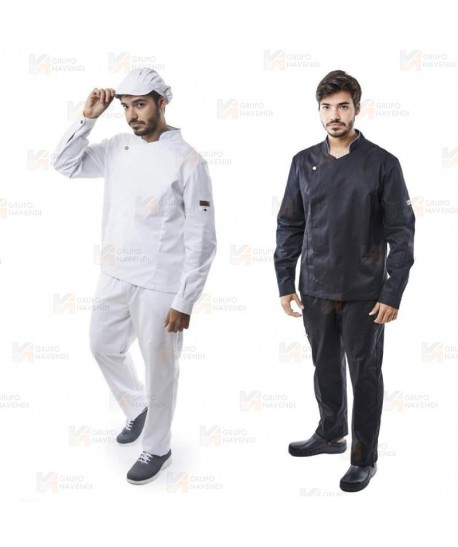 Chaqueta de cocina con tejido elástico y espalda Coolmax -Hombre-