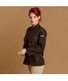 Chaqueta de cocina con tejido microfibra y espalda Coolmax -Mujer-