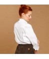 Chaqueta de cocina con tejido microfibra y espalda Coolmax -Mujer- color blanco