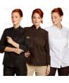 Chaqueta de cocina con tejido microfibra y espalda Coolmax -Mujer-