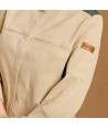 Chaqueta de cocina con tejido microfibra y espalda Coolmax -Mujer- color beige y verde