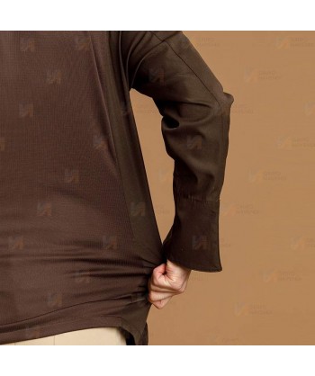Chaqueta de cocina con tejido microfibra y espalda Coolmax -Hombre- color marrón oscuro