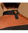 Chaqueta de cocina con tejido microfibra y espalda Coolmax -Mujer- color negro y teja