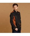 Chaqueta de cocina con tejido microfibra y espalda Coolmax -Mujer- color negro y teja