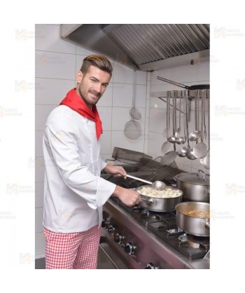 Chaqueta de cocina con la espalda transpirable -Hombre- color blanco