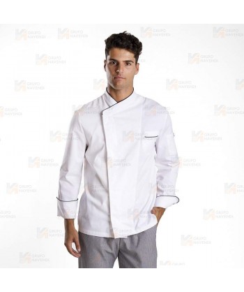 Chaqueta de cocina con la espalda transpirable -Hombre- color blanco