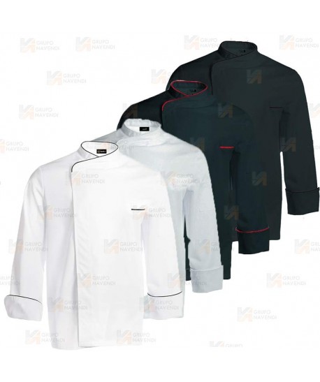 Chaqueta de cocina con la espalda transpirable -Hombre- color negro