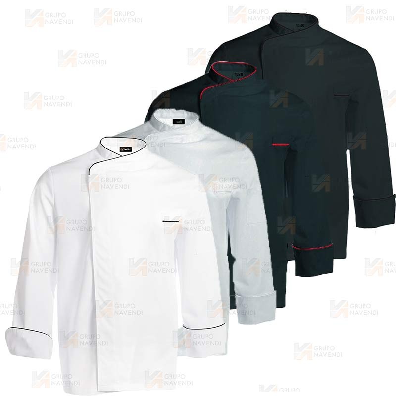 Chaqueta de cocina con la espalda transpirable -Mujer- color negro