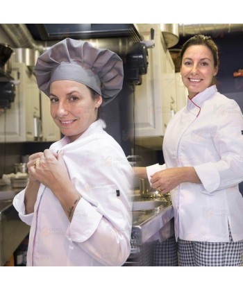 Chaqueta de cocina con la espalda transpirable -Mujer- color blanco