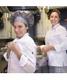 Chaqueta de cocina con la espalda transpirable -Mujer- color blanco