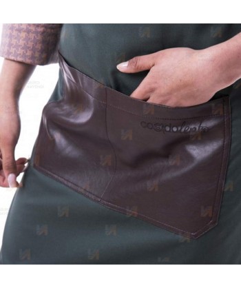 Delantal para hostelería y cocina con peto y detalles en polipiel