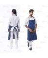 Delantal para hostelería y cocina con peto y detalles en polipiel