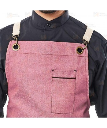 Delantal para hostelería y cocina con tejido denim elástico