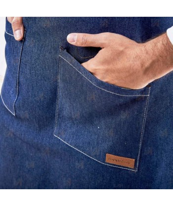 Delantal para hostelería y cocina con tejido denim elástico