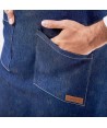Delantal para hostelería y cocina con tejido denim elástico