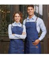 Delantal para hostelería y cocina con tejido denim elástico