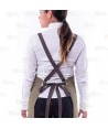 Delantal para hostelería y cocina con tejido denim elástico