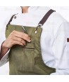 Delantal para hostelería y cocina con tejido denim elástico