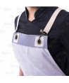 Delantal para hostelería y cocina con peto herrajes en pecho y arandelas de latón