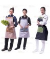 Delantal para hostelería y cocina con peto herrajes en pecho y arandelas de latón