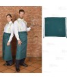 Delantal francés para hostelería y cocina de 90 x 100 cm color verde botella