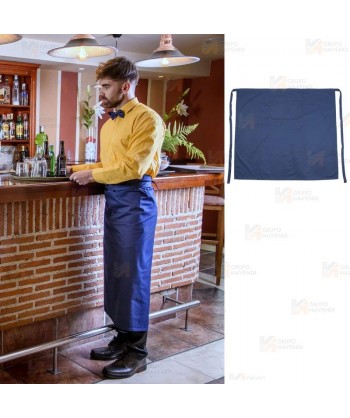 Delantal francés para hostelería y cocina de 90 x 100 cm color azul marino
