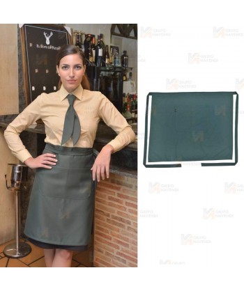 Delantal corto para hostelería y cocina de 60 x 80 cm.