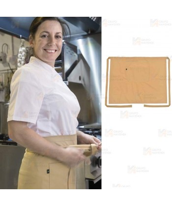 Delantal corto para hostelería y cocina de 60 x 80 cm.