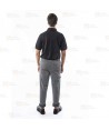 Pantalón elástico a rayas para hostelería con bolsillos y cordón -Unisex-