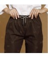 Pantalón elástico de microfibra para hostelería con bolsillos y cordón -Unisex-