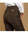 Pantalón elástico de microfibra para hostelería con bolsillos y cordón -Unisex-