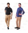 Pantalón elástico de microfibra para hostelería con bolsillos y cordón -Unisex-