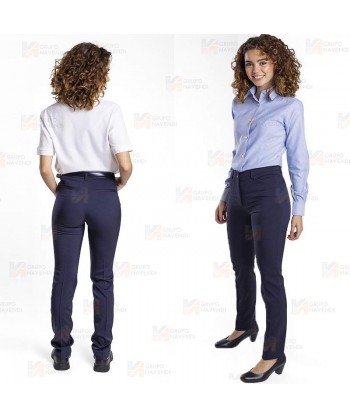 Pantalón elástico para hostelería. Corte slim fit para mujer