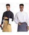 Camisa de vestir de manga larga cuello mao