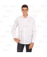 Camisa ajustada en tejido elástico y manga larga sin bolsillo -Hombre-