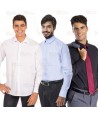 Camisa ajustada en tejido elástico y manga larga sin bolsillo -Hombre-