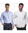 Camisa de vestir ajustada de manga larga tejido Oxford -Hombre