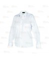 Camisa de vestir ajustada de manga larga con bolsillo