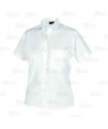 Camisa blanca de vestir de manga corta con bolsillo -Mujer-