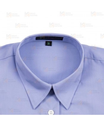 Camisa entallada de vestir de manga larga color celeste