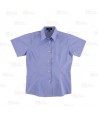 Camisa entallada de vestir de manga corta color celeste