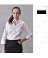 Camisa entallada de vestir de manga larga y cuello abierto