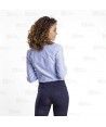 Camisa entallada de vestir de manga larga tejido oxford -Mujer- color celeste