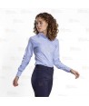 Camisa entallada de vestir de manga larga tejido oxford -Mujer- color celeste