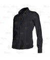 Camisa entallada y elástica de manga larga color negro