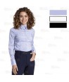 Camisa entallada y elástica de manga larga color blanco