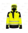 Chubasquero de alta visibilidad con membrana impermeable y transpirable