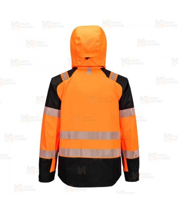 Chubasquero de alta visibilidad con membrana impermeable y transpirable